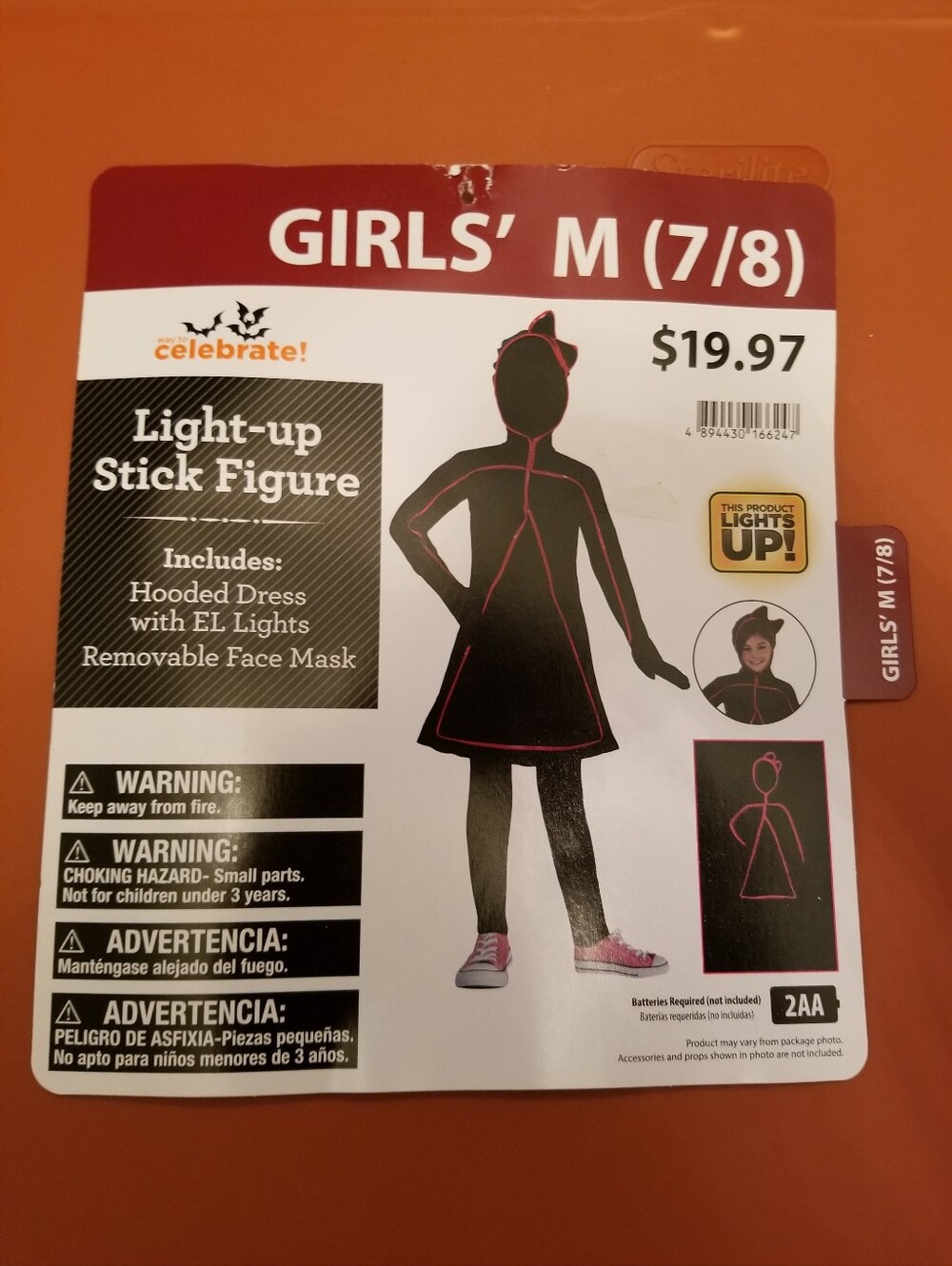 NWT Girls' Light-Up Costume